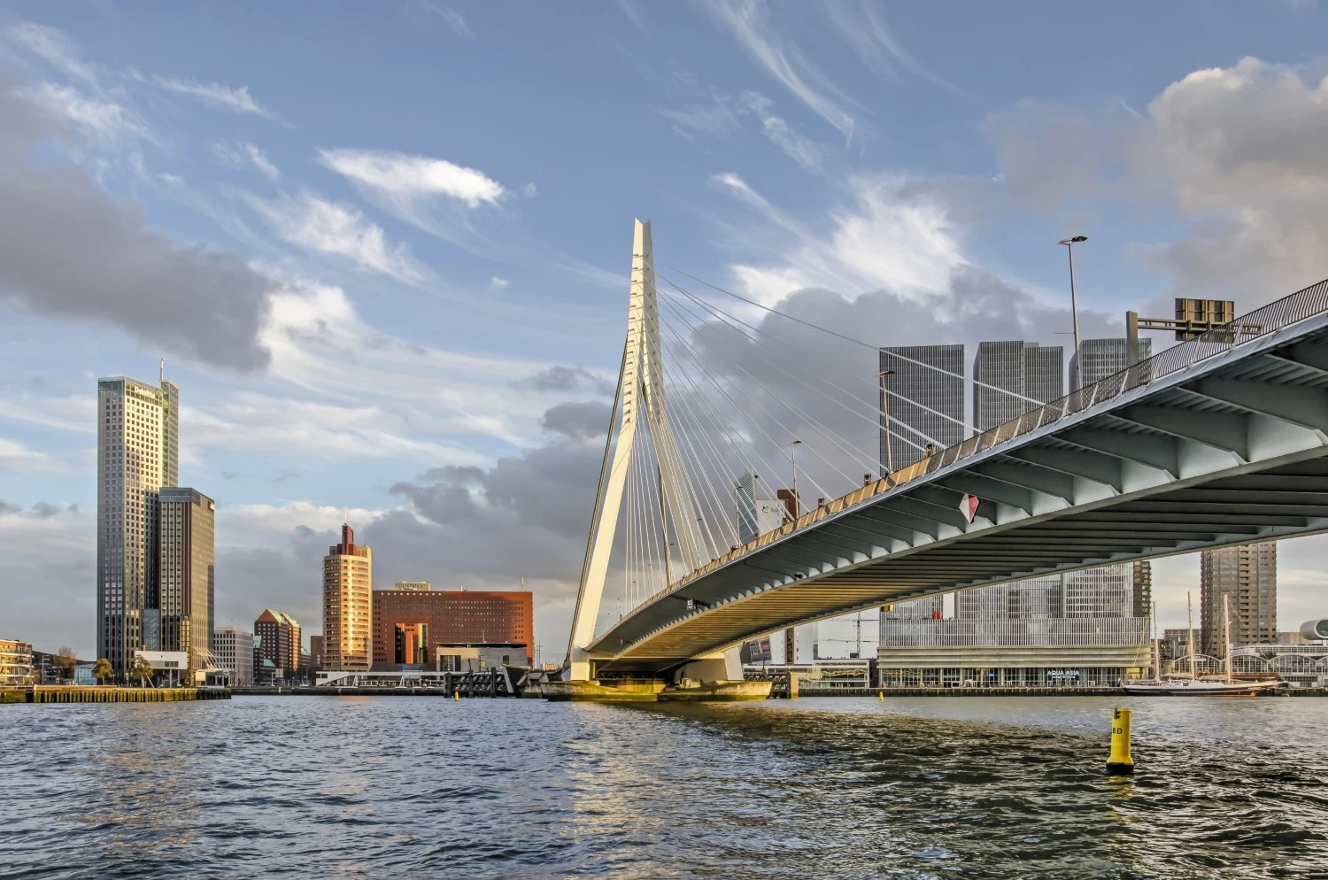 rotterdam-erasmus-bridge-river-city-against-sky